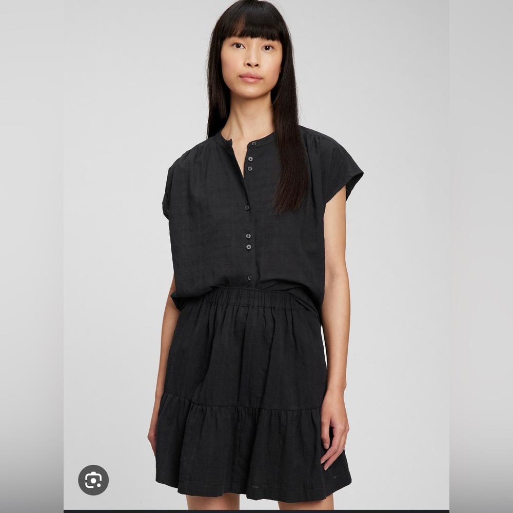 Black matching mini skirt and top - plus size